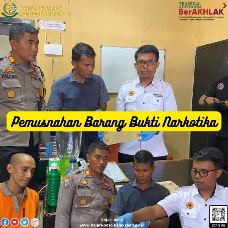 Pemusnahan Barang Bukti Narkoba