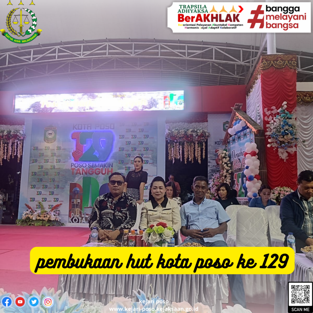 pembukaan hut kota poso ke 129