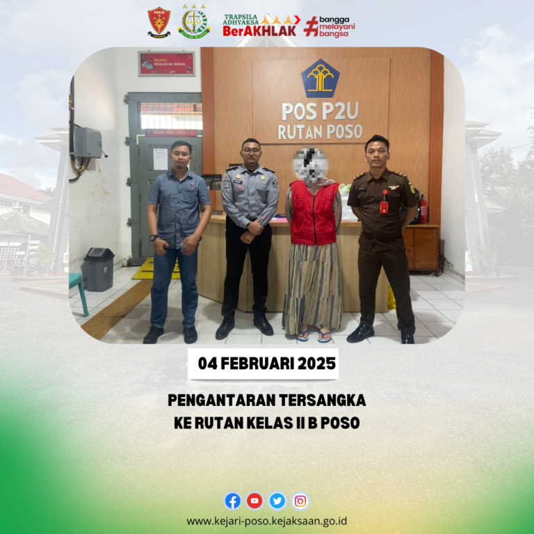 pengantaran tersangka ke rutan kelas II b poso