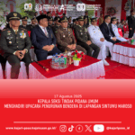 KEPALA SEKSI TINDAK PIDANA UMUM MENGHADIRI UPACARA PENURUNAN BENDERA DI LAPANGAN SINTUWU MAROSO